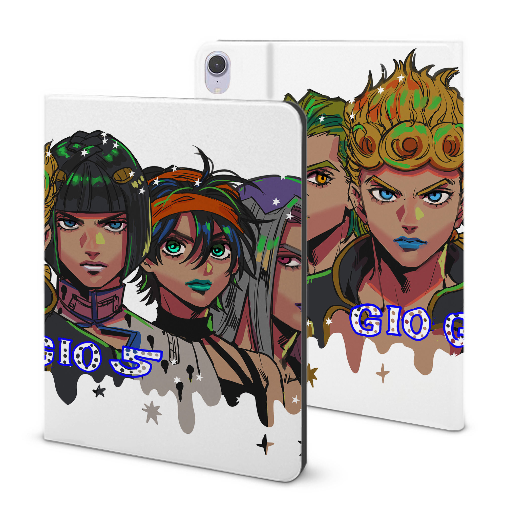 （画像用） ジョジョの奇妙な冒険 JoJo's Bizarre Adventure IPad ケース ブック型 PUレザー TPU 耐衝撃 軽量 薄型 ペン収納なし 全面保護 IPad 各モデル対応